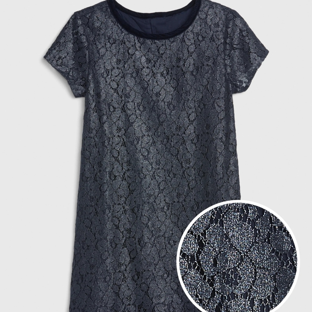 🆕️👗 GAP GIRLS NAVY LACE DRESS